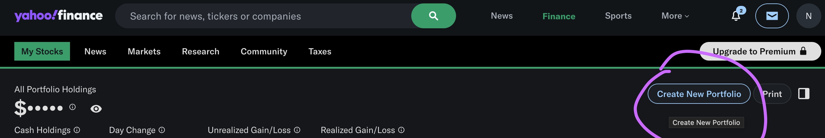 Yahoo Finance Import